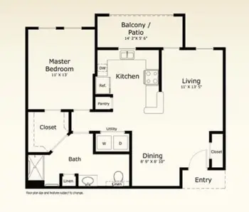 Floorplan of Parkview on Hollybrook, Assisted Living, Longview, TX 7