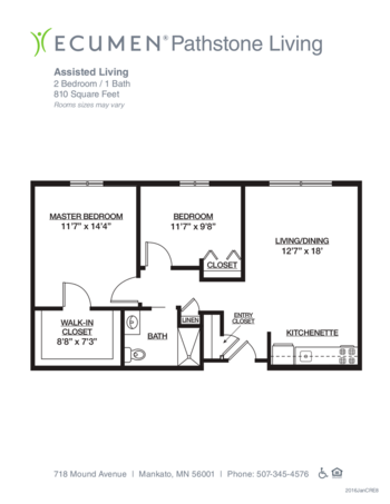 Floorplan of Pathstone Living, Assisted Living, Memory Care, Mankato, MN 3