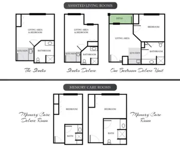 Floorplan of The Gardens at Southern Manor, Assisted Living, Statesboro, GA 1