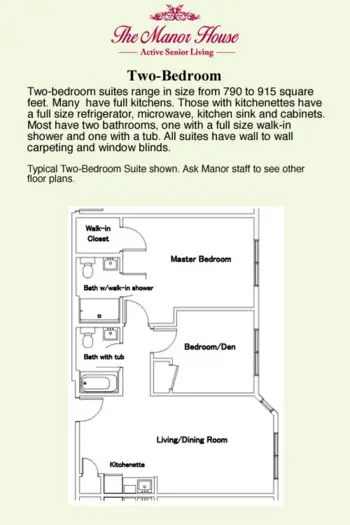 Floorplan of The Manor House, Assisted Living, Batavia, NY 3