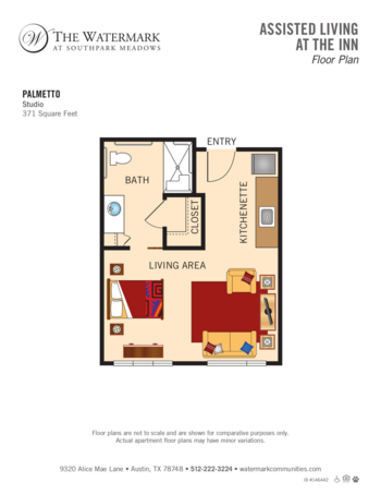 Floorplan of The Watermark at Southpark Meadows, Assisted Living, Austin, TX 2