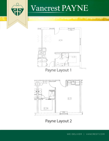 Floorplan of Vancrest of Payne, Assisted Living, Payne, OH 1