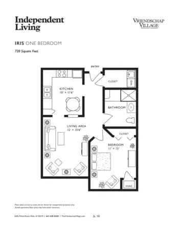 Floorplan of Vriendschap Village, Assisted Living, Memory Care, Pella, IA 1