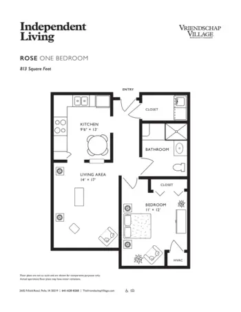 Floorplan of Vriendschap Village, Assisted Living, Memory Care, Pella, IA 2