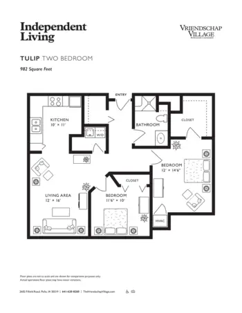 Floorplan of Vriendschap Village, Assisted Living, Memory Care, Pella, IA 3