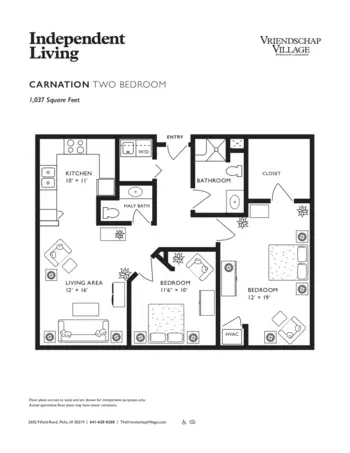 Floorplan of Vriendschap Village, Assisted Living, Memory Care, Pella, IA 4