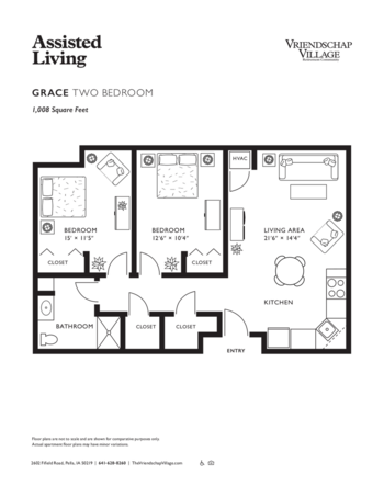 Floorplan of Vriendschap Village, Assisted Living, Memory Care, Pella, IA 11