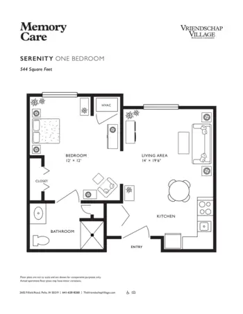 Floorplan of Vriendschap Village, Assisted Living, Memory Care, Pella, IA 12