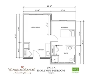 Floorplan of Windsor Manor Algona, Assisted Living, Memory Care, Algona, IA 1