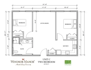 Floorplan of Windsor Manor Algona, Assisted Living, Memory Care, Algona, IA 3
