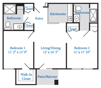 Floorplan of Windsor of Savoy, Assisted Living, Savoy, IL 3