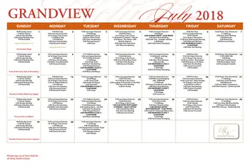 Activity Calendar of Redstone Village, Assisted Living, Nursing Home, Independent Living, CCRC, Huntsville, AL 10