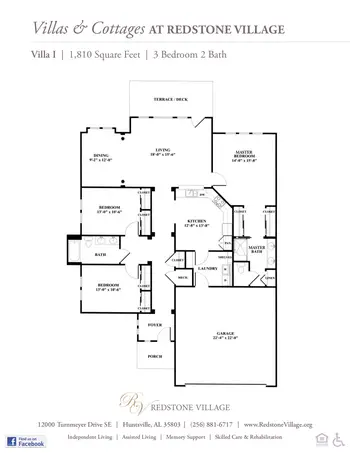 Floorplan of Redstone Village, Assisted Living, Nursing Home, Independent Living, CCRC, Huntsville, AL 20