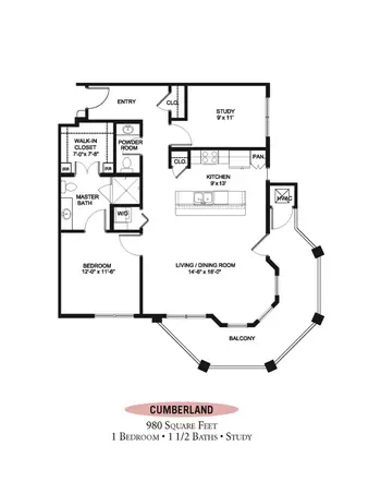 Floorplan of Redstone Village, Assisted Living, Nursing Home, Independent Living, CCRC, Huntsville, AL 14