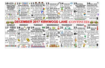Activity Calendar of Kirkwood by the River, Assisted Living, Nursing Home, Independent Living, CCRC, Birmingham, AL 10