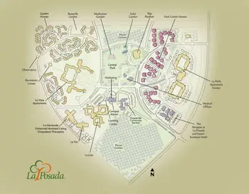 Campus Map of La Posada at Park Center, Assisted Living, Nursing Home, Independent Living, CCRC, Green Valley, AZ 1