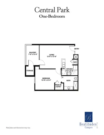 Floorplan of Beatitudes Campus, Assisted Living, Nursing Home, Independent Living, CCRC, Phoenix, AZ 1