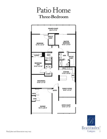 Floorplan of Beatitudes Campus, Assisted Living, Nursing Home, Independent Living, CCRC, Phoenix, AZ 9