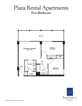 Floorplan of Beatitudes Campus, Assisted Living, Nursing Home, Independent Living, CCRC, Phoenix, AZ 12