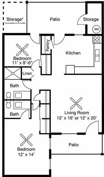 Floorplan of Glencroft Senior Living, Assisted Living, Nursing Home, Independent Living, CCRC, Glendale, AZ 1