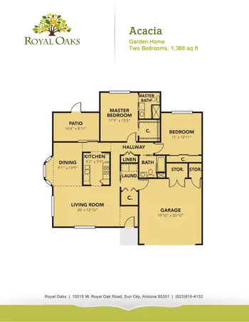 Floorplan of Royal Oaks, Assisted Living, Nursing Home, Independent Living, CCRC, Sun City, AZ 13
