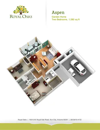 Floorplan of Royal Oaks, Assisted Living, Nursing Home, Independent Living, CCRC, Sun City, AZ 14
