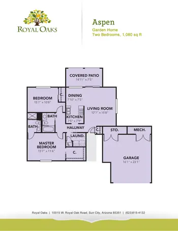 Floorplan of Royal Oaks, Assisted Living, Nursing Home, Independent Living, CCRC, Sun City, AZ 15