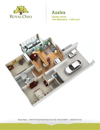 Floorplan of Royal Oaks, Assisted Living, Nursing Home, Independent Living, CCRC, Sun City, AZ 16