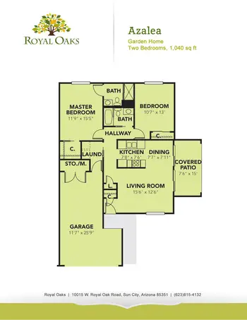Floorplan of Royal Oaks, Assisted Living, Nursing Home, Independent Living, CCRC, Sun City, AZ 17