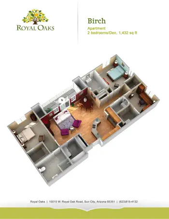 Floorplan of Royal Oaks, Assisted Living, Nursing Home, Independent Living, CCRC, Sun City, AZ 18