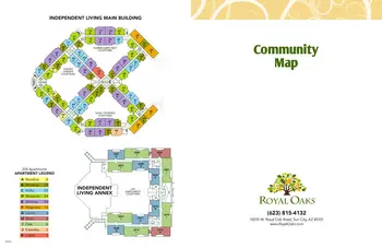 Campus Map of Royal Oaks, Assisted Living, Nursing Home, Independent Living, CCRC, Sun City, AZ 1