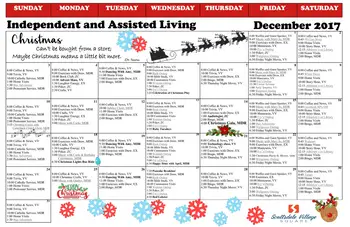 Activity Calendar of Scottsdale Village Square, Assisted Living, Nursing Home, Independent Living, CCRC, Scottsdale, AZ 1