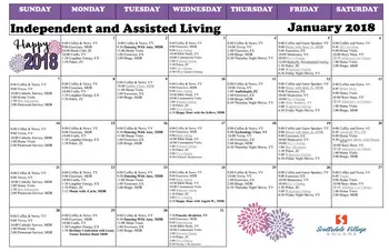Activity Calendar of Scottsdale Village Square, Assisted Living, Nursing Home, Independent Living, CCRC, Scottsdale, AZ 3