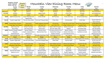 Dining menu of Hillcrest, Assisted Living, Nursing Home, Independent Living, CCRC, La Verne, CA 10