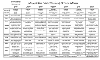 Dining menu of Hillcrest, Assisted Living, Nursing Home, Independent Living, CCRC, La Verne, CA 12