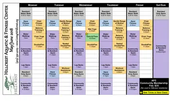 Activity Calendar of Hillcrest, Assisted Living, Nursing Home, Independent Living, CCRC, La Verne, CA 1