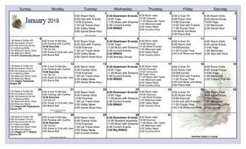 Activity Calendar of Atterdag Village of Solvang, Assisted Living, Nursing Home, Independent Living, CCRC, Solvang, CA 3