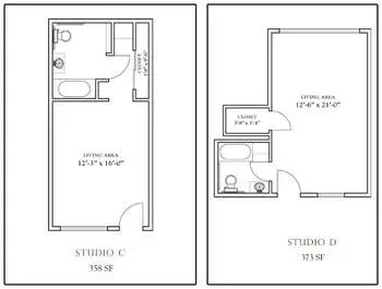 Floorplan of Atterdag Village of Solvang, Assisted Living, Nursing Home, Independent Living, CCRC, Solvang, CA 15