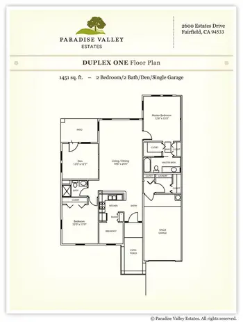Floorplan of Paradise Valley, Assisted Living, Nursing Home, Independent Living, CCRC, Fairfield, CA 3