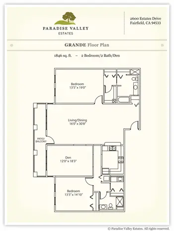 Floorplan of Paradise Valley, Assisted Living, Nursing Home, Independent Living, CCRC, Fairfield, CA 5