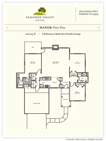 Floorplan of Paradise Valley, Assisted Living, Nursing Home, Independent Living, CCRC, Fairfield, CA 11