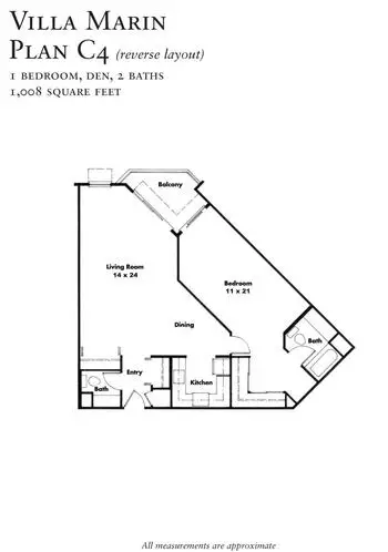 Floorplan of Villa Marin, Assisted Living, Nursing Home, Independent Living, CCRC, San Rafael, CA 1