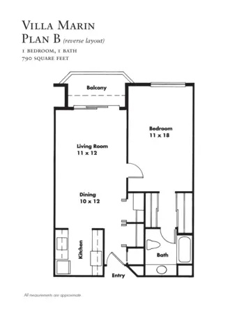 Floorplan of Villa Marin, Assisted Living, Nursing Home, Independent Living, CCRC, San Rafael, CA 2