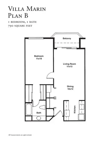 Floorplan of Villa Marin, Assisted Living, Nursing Home, Independent Living, CCRC, San Rafael, CA 3