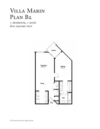 Floorplan of Villa Marin, Assisted Living, Nursing Home, Independent Living, CCRC, San Rafael, CA 4