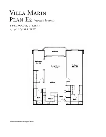 Floorplan of Villa Marin, Assisted Living, Nursing Home, Independent Living, CCRC, San Rafael, CA 5