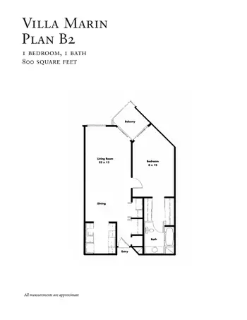 Floorplan of Villa Marin, Assisted Living, Nursing Home, Independent Living, CCRC, San Rafael, CA 9