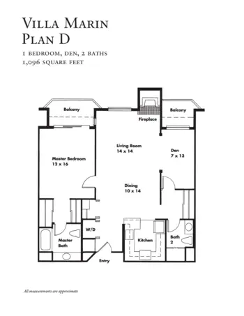 Floorplan of Villa Marin, Assisted Living, Nursing Home, Independent Living, CCRC, San Rafael, CA 10