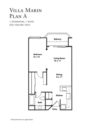 Floorplan of Villa Marin, Assisted Living, Nursing Home, Independent Living, CCRC, San Rafael, CA 14
