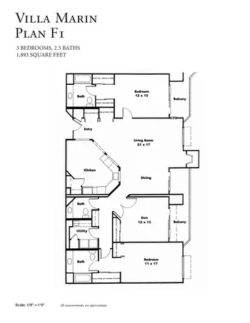 Floorplan of Villa Marin, Assisted Living, Nursing Home, Independent Living, CCRC, San Rafael, CA 16